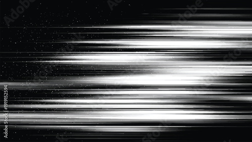 Abstract white lines and particles on gradient background
