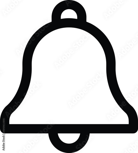 Black bell with white interior symbol notification 1