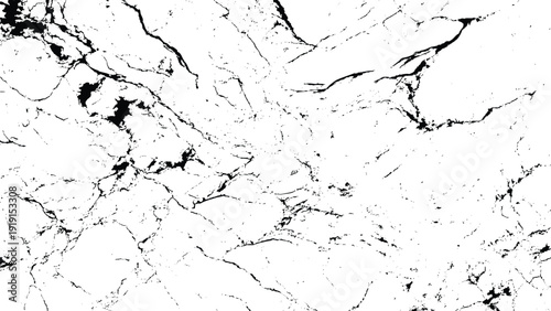 White marble texture with black veins and cracks pattern background