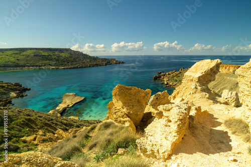 Wallpaper Mural Breathtaking Coastal Landscapes of Malta: Cliffs, Rocks, and Sea Torontodigital.ca