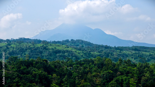 Wallpaper Mural Vast Mountain Landscape With Lush Green Forests Under a Cloudy Sky Torontodigital.ca