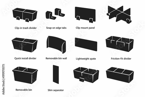 Plate icons clip vector minimal mount icon form black trash divider edge