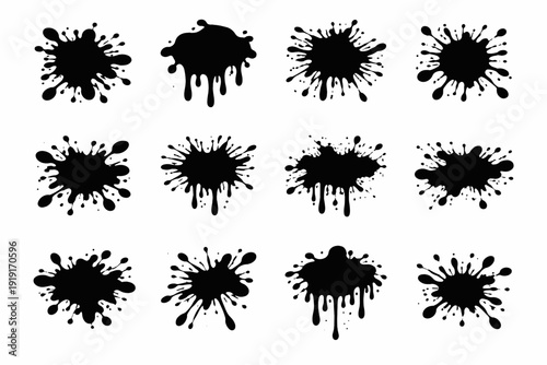 Generation ink stain blot mark graphic nonrepresentational image visual simple vector icon
