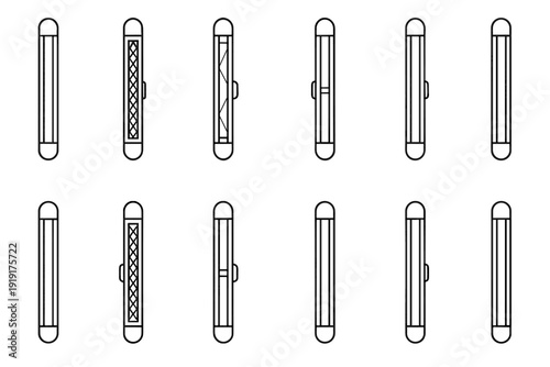 Form bike reflector spoke safety icon visibility functional smooth lateral vector
