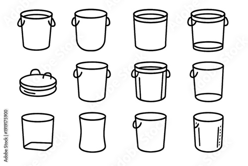 Surface icons panels icon frame edges vector flexible shell foldable carry hamper