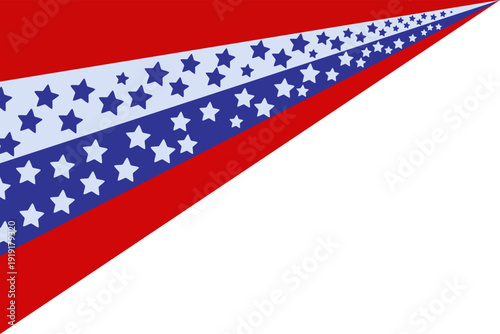 Abstract American flag design with flowing stars and stripes