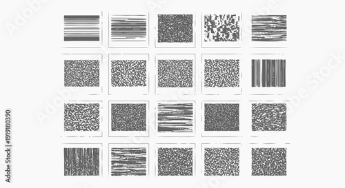 Collection of Various Black and White Textures.