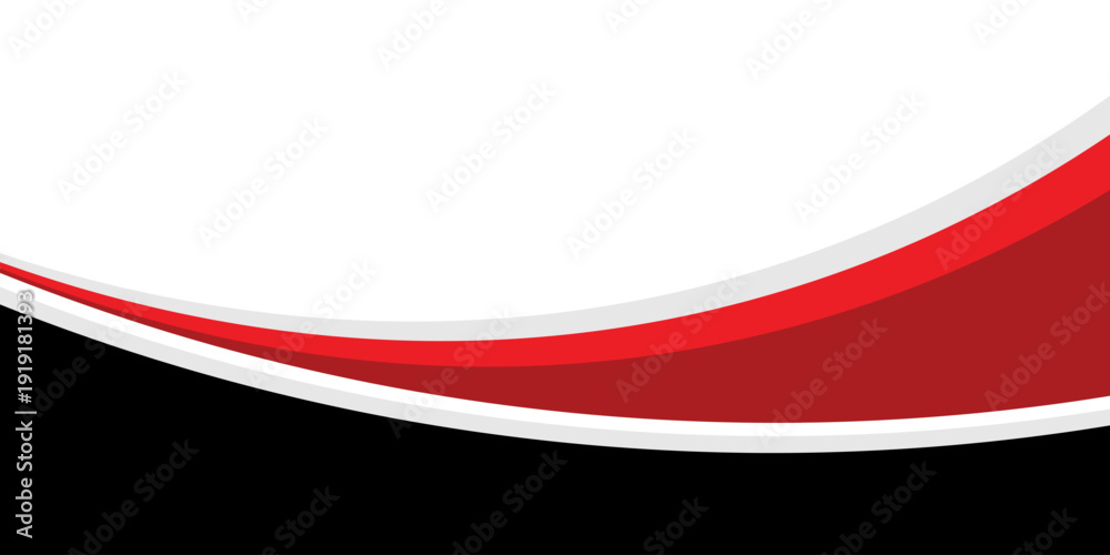 Foto Vector red line background curve element with white space for text and message design, overlapping layers