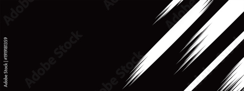 和風の筆書き抽象バナー