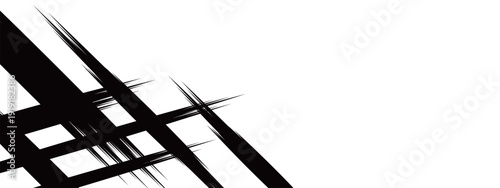 和風の筆書き抽象バナー