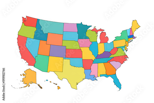 Map of the United States showing state boundaries on a transparent background