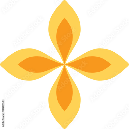golden thai flower icon 