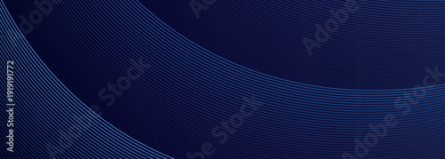 Dark blue abstract background with glowing horizontal blue stripes decoration. Minimalist and modern design. Vector illustration EPS. 2