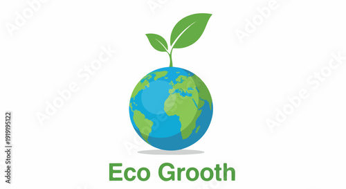Logo of Eco Grooth featuring a stylized globe with a green sprout against a clean white background.