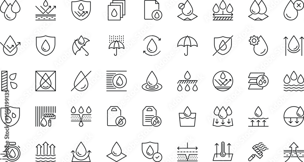 Foto Waterproof icon set