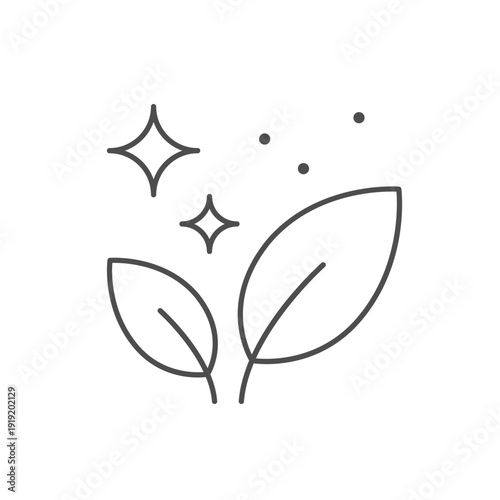 Bio product line outline icon