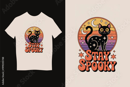 Cute & Spooky Good Luck Cat Shirt