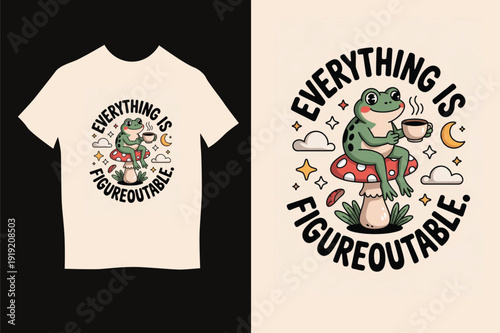 Playful Lucky Cat Graphic T-Shirt