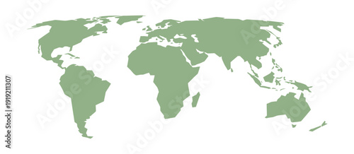 Spherical Curved Gray World Map, Vector Artwork for Global Geography, International Design, Cartographic Visualization, and Modern Mapping Concepts