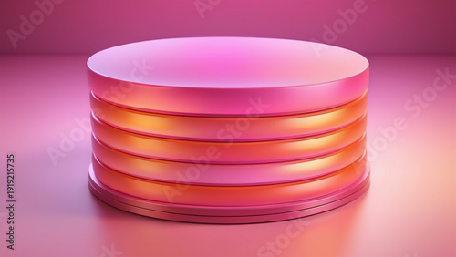 A vibrant pedestal of light rising in a candy colored dreamscape