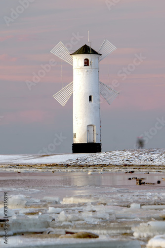Wallpaper Mural Stawa Młyny Beacon in Swinoujscie During Frozen Winter on the Baltic Sea Torontodigital.ca