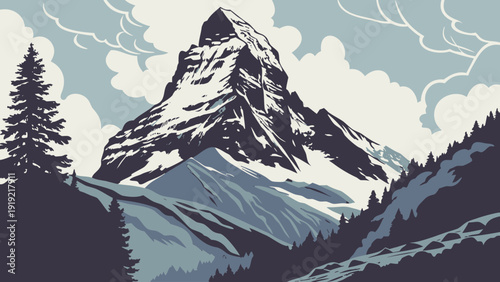 winter mountain landscape