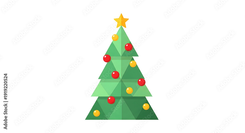 Obraz premium christmas tree vector illustration
