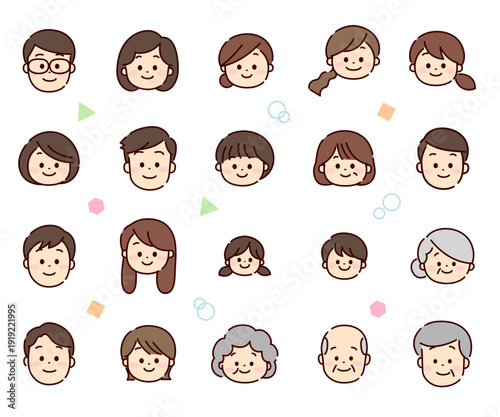 和やかな多世代の人々の顔