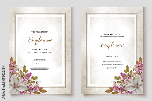Save the date wedding invitation templates