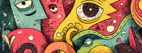 close up of an abstract colorful background