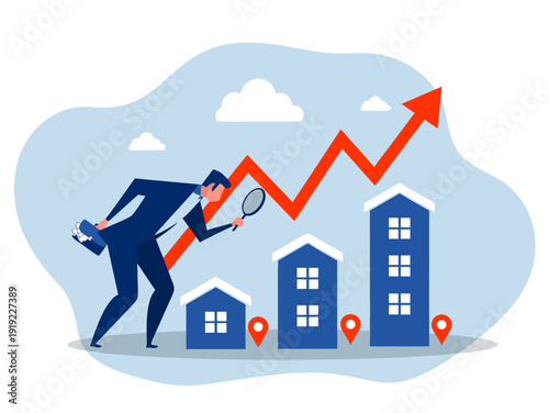 Businessman Investor Telescope Real Estate