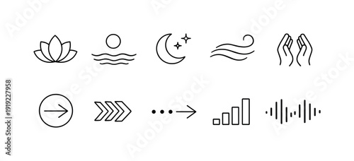 Nature conservation icon set. Environment, recycling, eco-friendly symbols in flat style