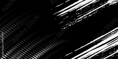 white black brush stroke pattern car sticker abstract banner sporty lines white black color combination brush stroke pattern grunge motorsport racing design, Eps 10.