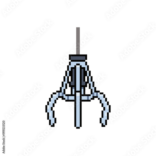 mechanical claw grabber pixel art