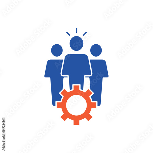 Leadership icon, isolated on white background.