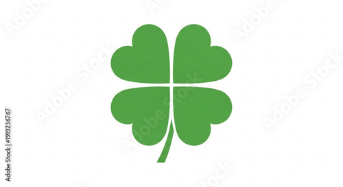 Green four-leaf clover symbolizing luck and good fortune  