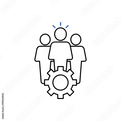 Leadership icon, isolated on white background.