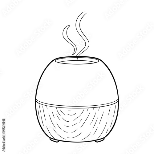 Essential Oil Diffuser Line Art Humidifier Coloring Page