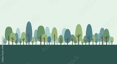 Celebrating International Day of Forests with trees in a serene landscape view