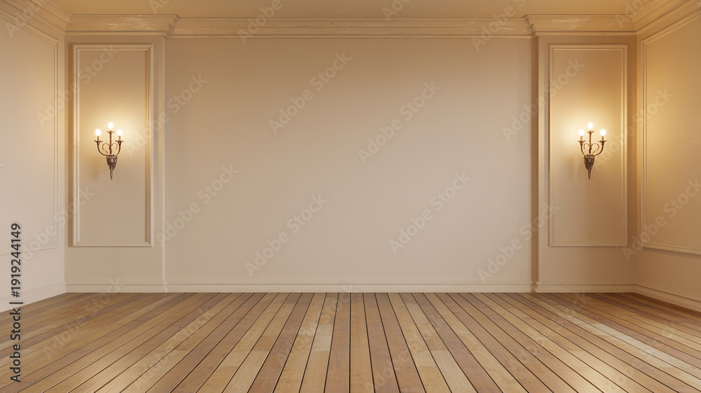 Fototapeta premium Warm Classic Empty Interior Space