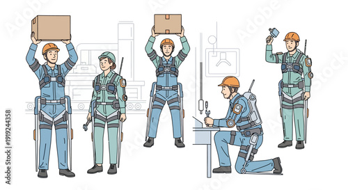 Firefighters in Various Emergency Response Positions.