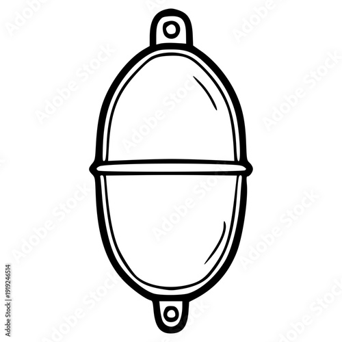 bubble fishing float illustration hand drawn outline vector
