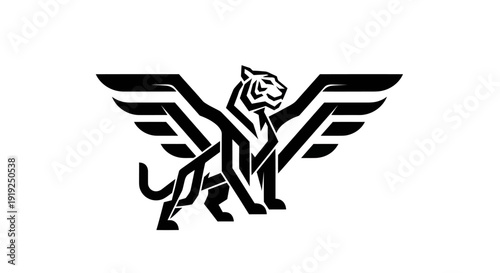Winged tiger graphic design