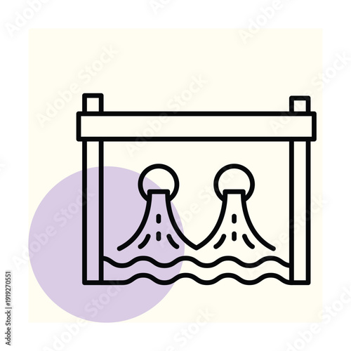 Hydropower vector, pixel perfect, illustrator file 
