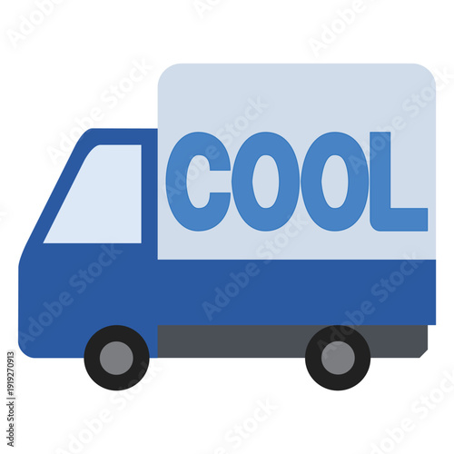 クール便・冷蔵配送のトラックのイラスト