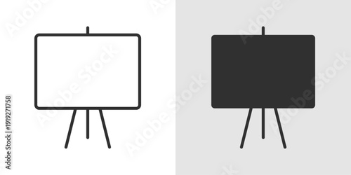 Presentation Board Icon representing business presentations, strategic planning, visual communication, and idea sharing in meetings or conferences.