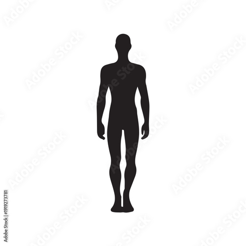 silhouette of a young man