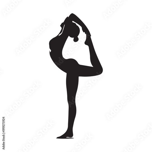 silhouette of a yoga trainer