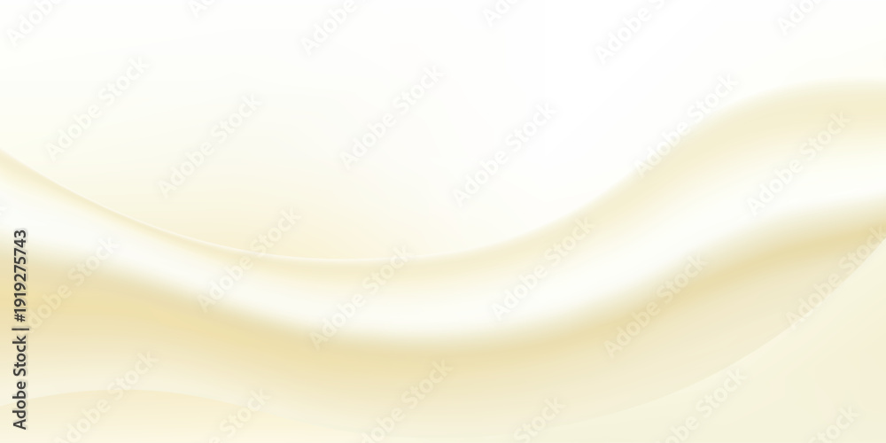 Obraz premium Elegant ivory background with soft gradient waves and cream textures. Luxurious beige backdrop perfect for beauty and cosmetic designs with subtle golden accents. Vector illustration.