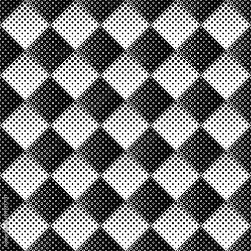 Monochrome seamless geometrical abstract circle pattern background